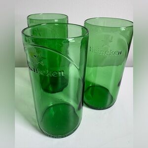 Heineken green beer glasses set of 3